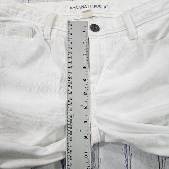 Banana Republic WOMENS SIZE 28 Jeans Skinny Denim White Low Rise Stretch - Picture 3 of 12